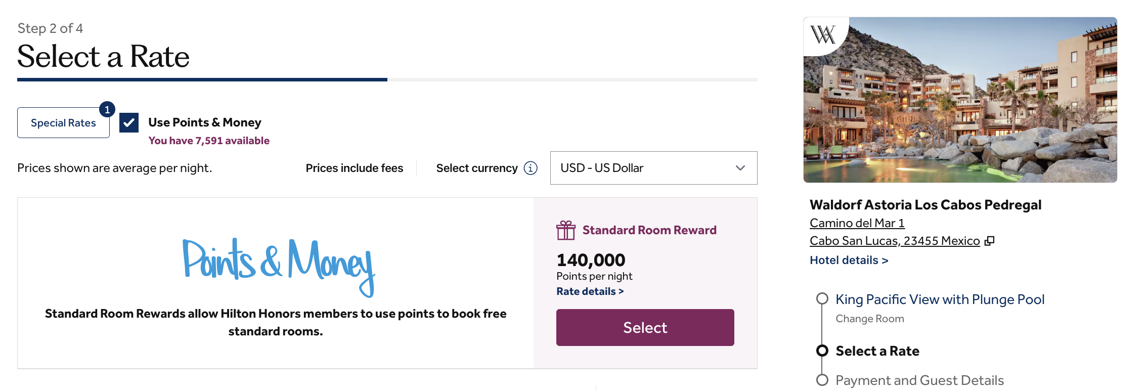 Waldorf Astoria Los Cabos Pedregal award night for 140k 